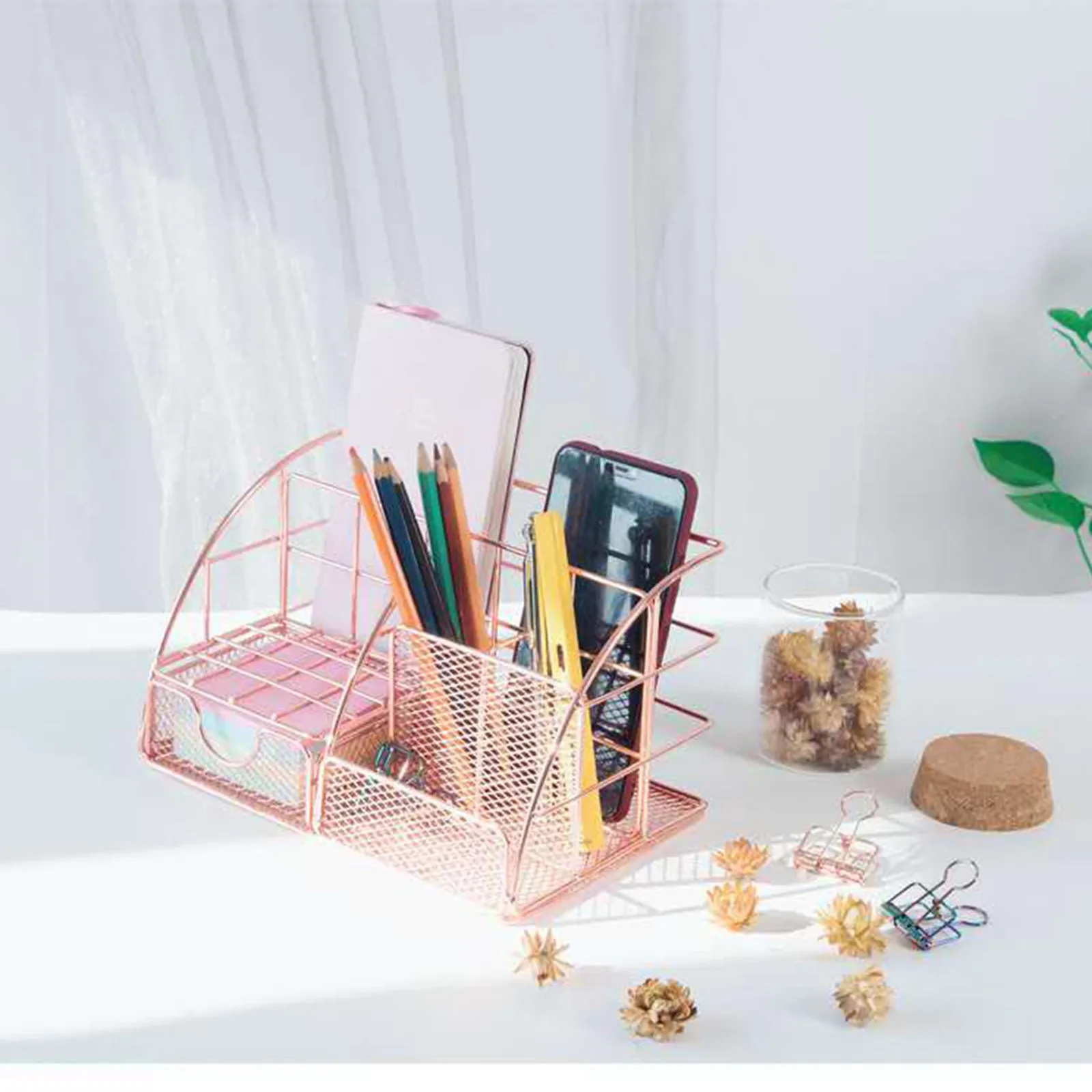 

Mesh Metal Desk Pen Holder Pencil Makeup Storage Box Desk Organizer Stand Case School Office Stationery Container Box органайзер