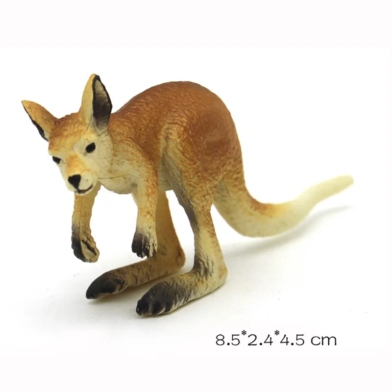 Экшн фигурки диких мини животных игрушки дерево цветок волк олень кенгуру для