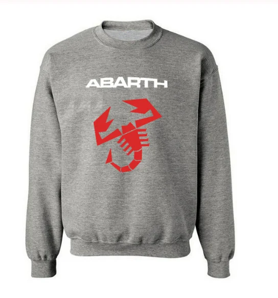 

2020New Fashion Cotton Men Hoodies Abarth Car Logo Print Fleece O-Neck pullover Sweatshirts HipHop Harajuku Streetwear Men Cloth