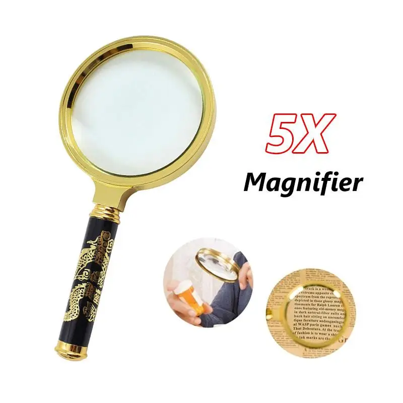 

5 X Jewelry Magnifier Loupe Magnifying Glass Transparent Handheld Magnifier Magnifier Reading Literature Convenient
