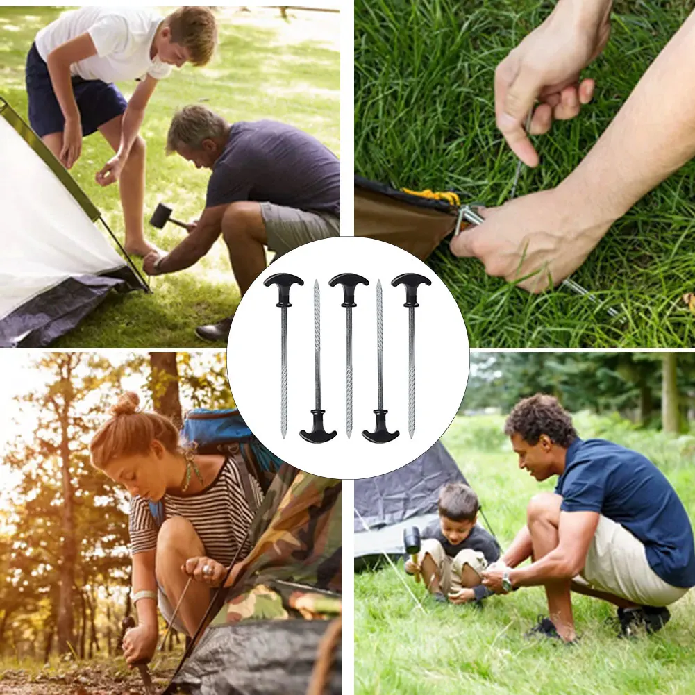 

5pcs 20cm Tent Pegs Camping Tent Nails Stakes Heavy Duty Ground Pin Traveling Tent Accessories Camping Hiking Outdoor Equipment