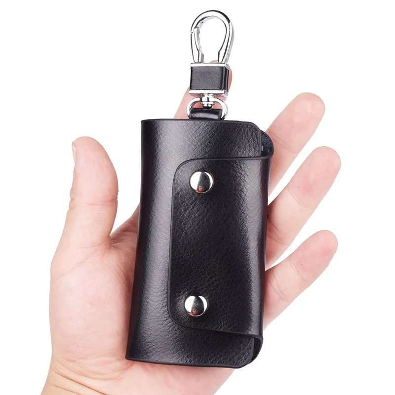 

Holder Case Wallet Keychain Housekeeper Bag Genuine Leather Hasp Key Cover Men Women Fashion