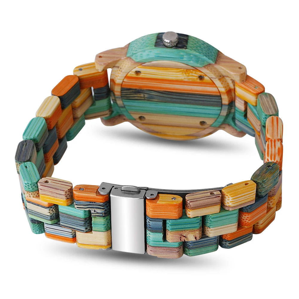 QW спортивные водонепроницаемые бамбуковые наручные часы женские деревянные |