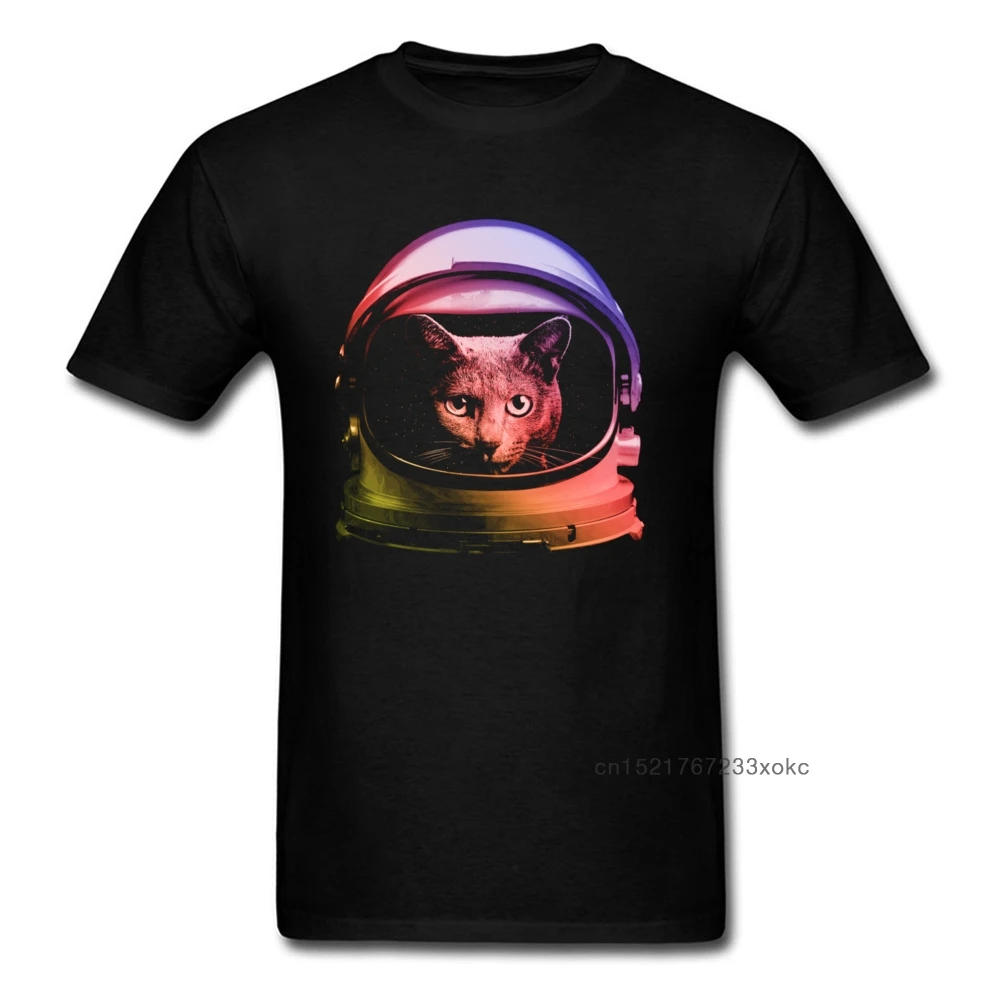 Компания My Cat is Astronaut повседневные футболки с круглым вырезом 100% хлопок мужские