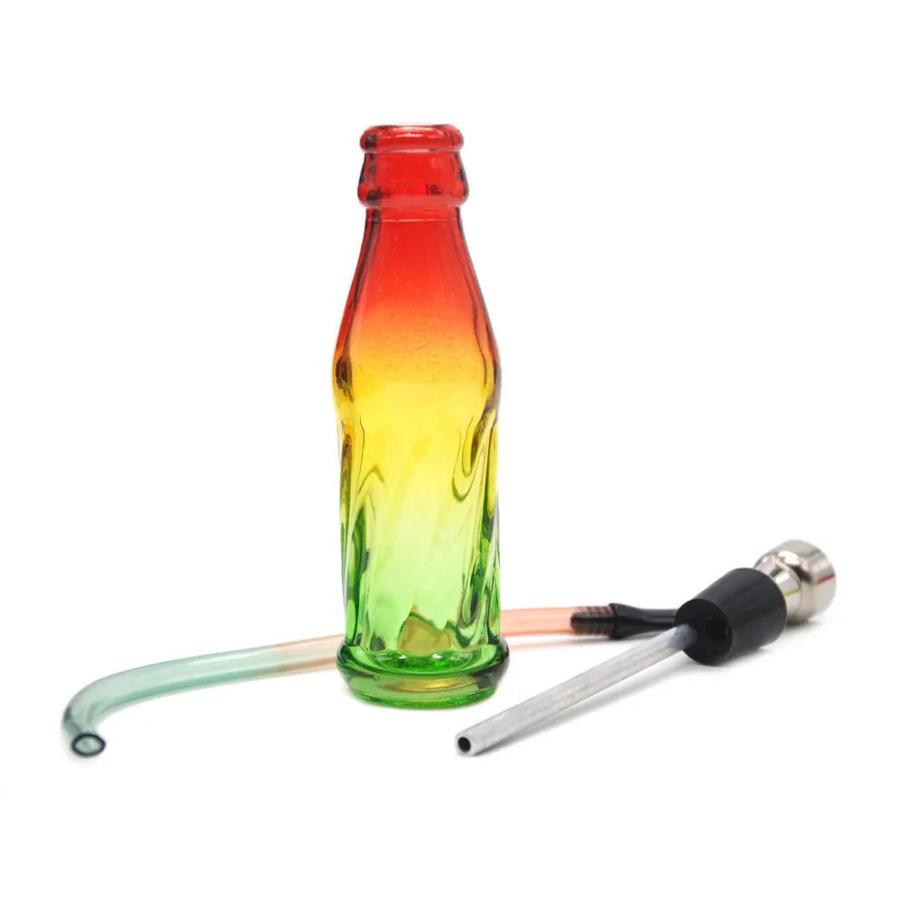 

Portable Mini Hookah Shisha Glass Bottle Water Pipe Tobacco Smoking Pipes Metal Tube With Filter Smoking Gifts Shisha Hookah