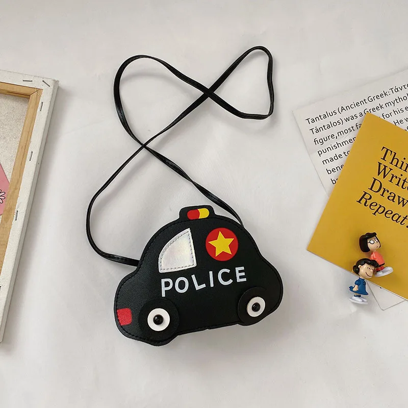 PU Leather Boys Kids Small Shoulder Bags Cute Baby Girls Coin Purse Wallet Handbags Lovely Cartoon Car Children's Messenger Bag