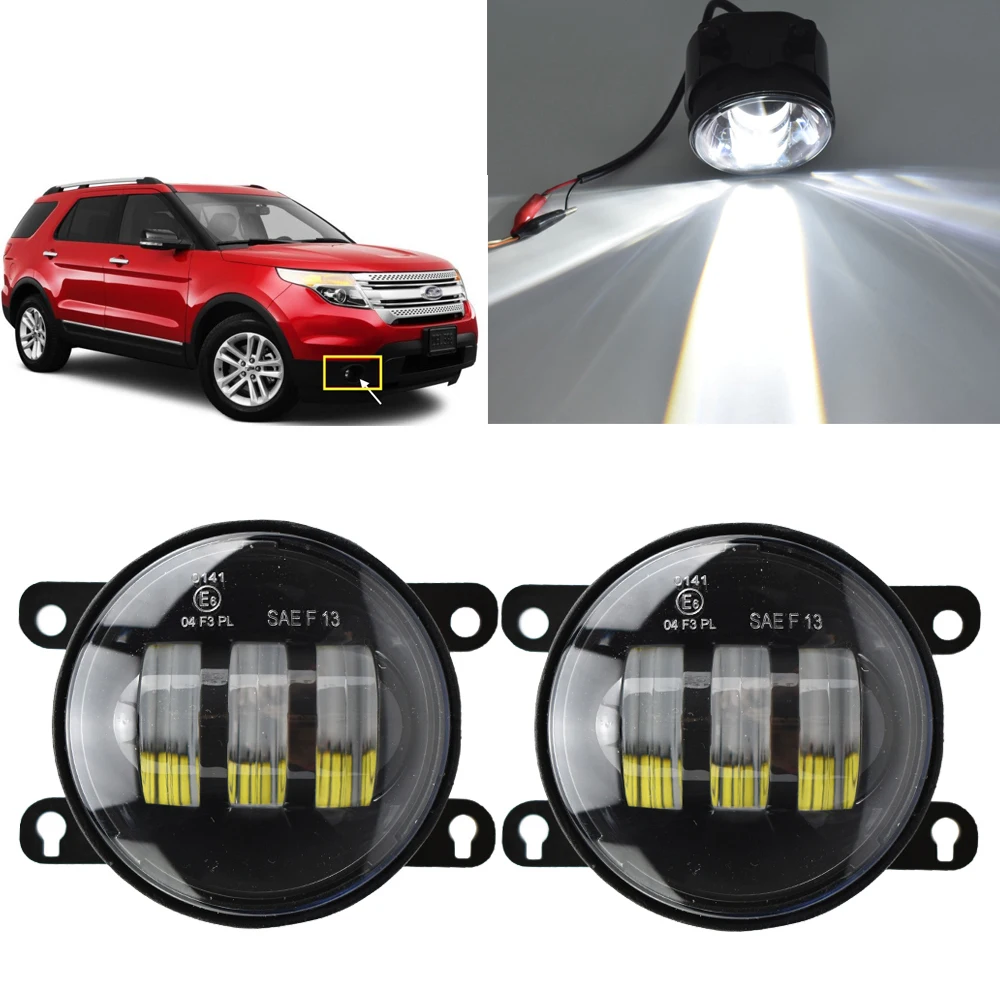 Фото Противотуманные фары 2 шт./пара LED для Ford Explorer 2011-2014 для Ford Ranger 2012-2015 для Ford Mustang 3.7L V6 5.0L V8 2011-2013 №1