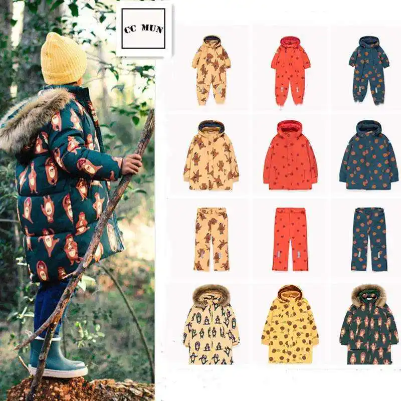 Зимняя одежда для маленьких девочек Рождественская Детская зимний комбинезон