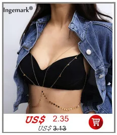 Ingemark винтажная индийская металлическая цепочка на пояс для живота, Аксессуары для платья, креативные цыганские кристаллы, пояс с надписью, ювелирные изделия для тела для женщин