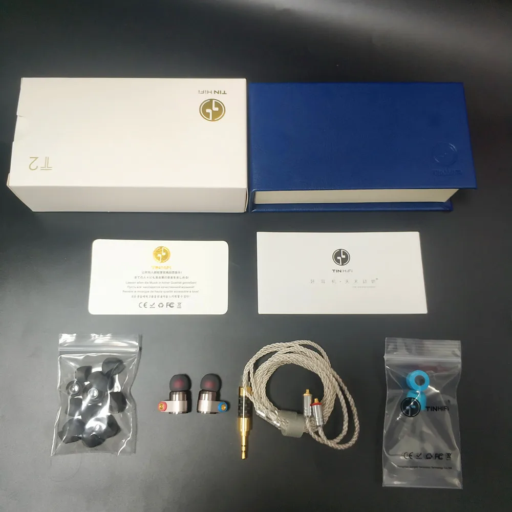 TINHIFI T2 наушники с двойным динамическим приводом HIFI бас DJ металлические вкладыши