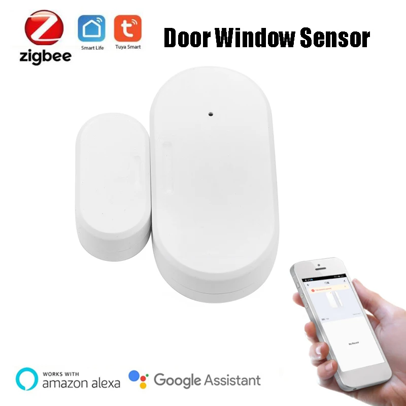 

Смарт-датчик двери Zigbee, детектор открытия и закрытия окон, совместим с приложением Alexa/Google Home