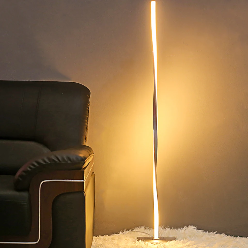 

Nordic LED Floor Lamp for Living Rooms Modern Standing Light for Bedrooms Offices Bright Dimmable Contemporary Indoor Home Decor