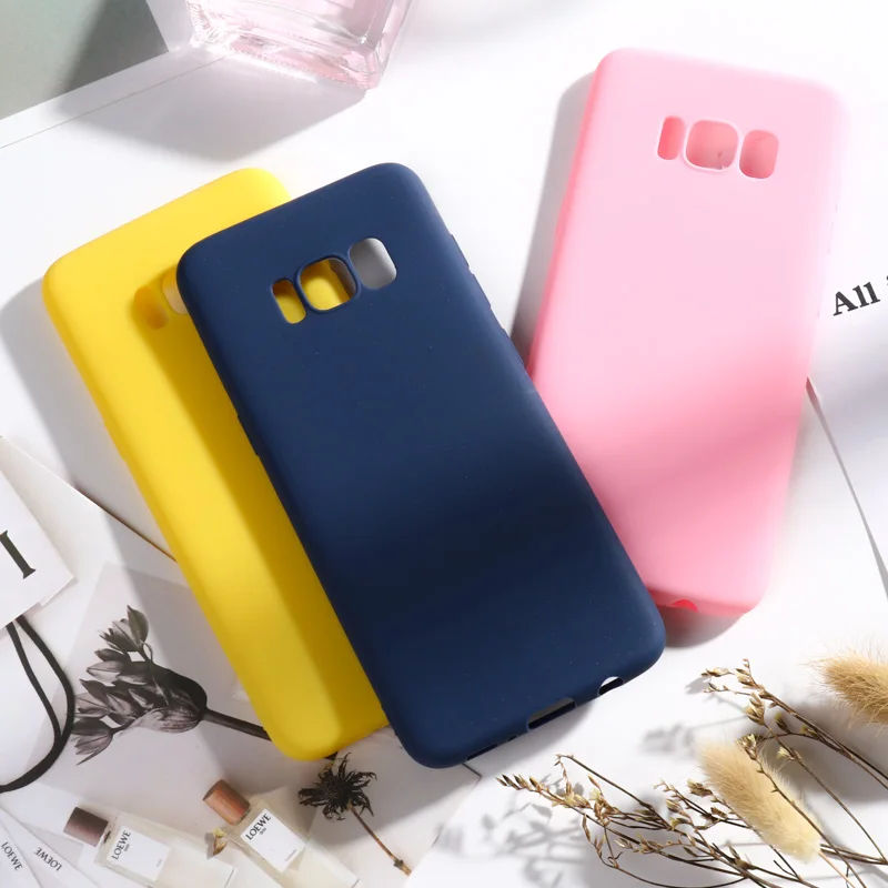 Чехол для Samsung Galaxy S8 мягкий чехол карамельного цвета из ТПУ накладка 5 8 дюйма GalaxyS8