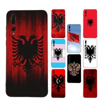 albania flag eagle phone case soft silicone case for huaweip30lite p30 20pro p40lite p30 capa