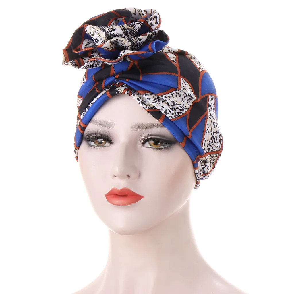 

Leopard pattern cloth headband hat Muslim forehead Flower Headband