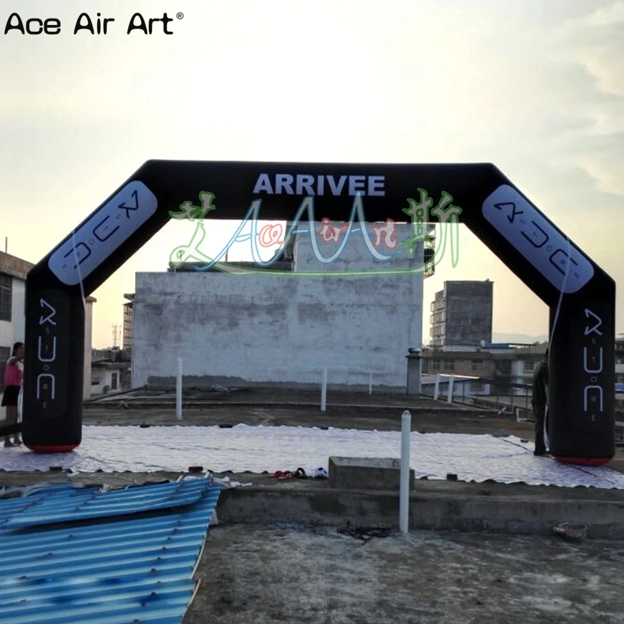 Бесплатный дизайн черная надувная АРКА с принтом для рекламы|line| |