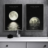 minimalist luna wall art moon phase canvas posters and prints abstract painting nordic decoration pictures modern home decor