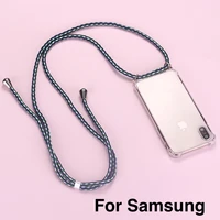 strap cord chain phone tape necklace lanyard mobile phone case for carry to hang for samsung s8 s9 s10 note9 a50 a70 a7 a8 a9