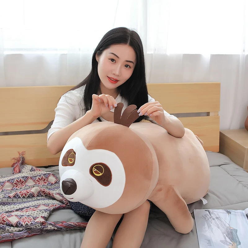 

1 60-100 cm cute sloth plush toy soft down cotton filled simulation lazy plush doll child sleeping pillow girl birthday gift