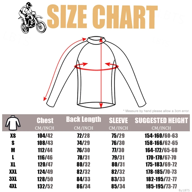 

Men Long Sleeve Motocross Jersey Cycling Jersey Quick Dry Dirt Bike Riding Gear Moto Motorcycle Racing Shirt