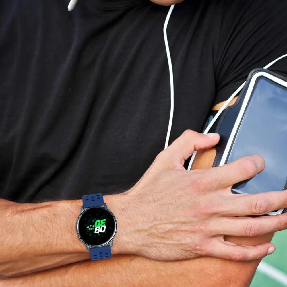 Ремешок для часов Gear S3 Frontier силиконовый ремешок Samsung Galaxy 46 мм 42 22 20 Huawei|Ремешки