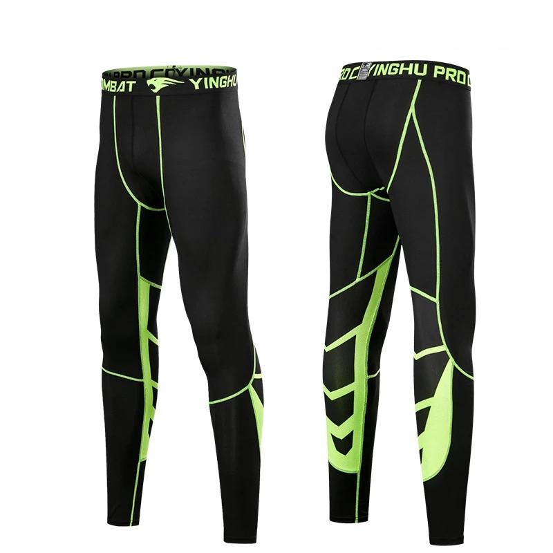 Мужская компрессионная Термоодежда леггинсы колготки для бега спорта спортзала