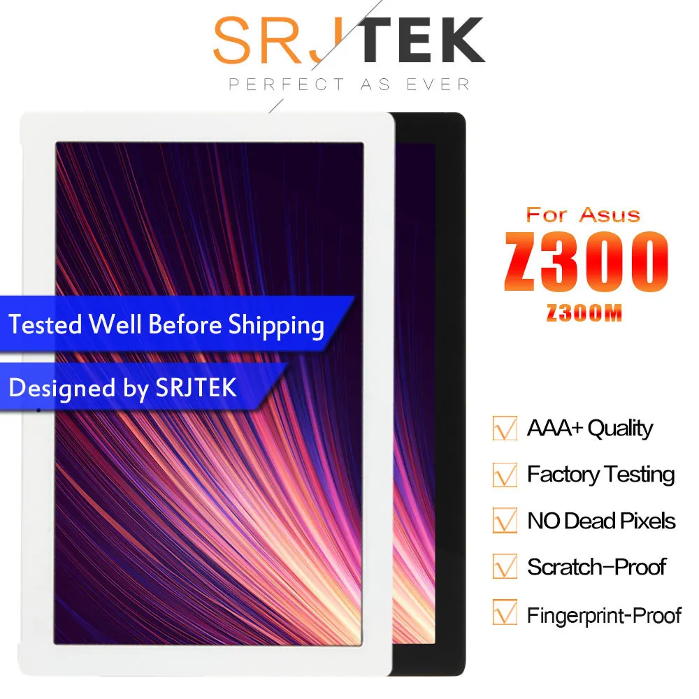 

SRJTEK LCD Display NV101WUM-N52 Touch Screen Digitizer Assembly For ASUS ZenPad 10 Z301M Z301ML Z301MFL P028 P00L Z300M P00C