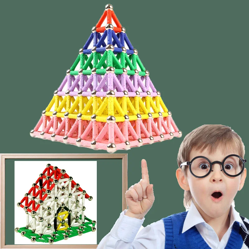 Разведчики магнитный стержень детские развивающие игрушки 3-6-8 лет мальчики и девочки оптом магниты составное здание блоки магнит