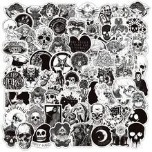 10/30/50/100PCS Black White Gothic Style Girl and Skull Graffiti Stickers Laptop Luggage Guitar Skateboard Decal Sticker Kid Toy