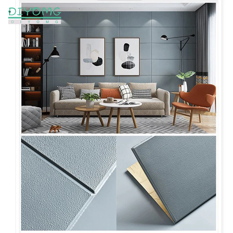 

New 3D Wall Stickers Marble Self-adhesive Waterproof Stickers PVC Wallpaper for Living Room Bedroom Roof Ceiling Foam Wallpaper