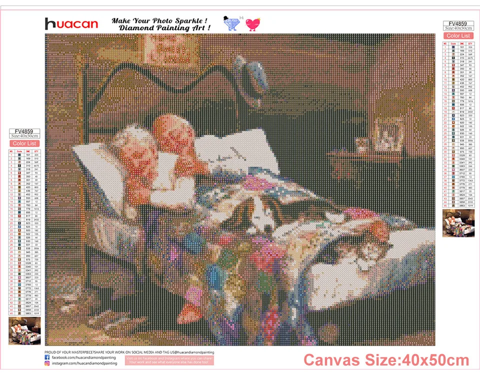 Huacan 5D DIY Diamond Painting Old Couple Full Square Rhinestone Portrait Diamond Embroidery Cross Stitch Mosaic Home Decor