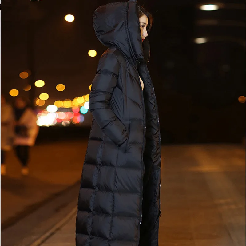 Winter Down Jacket Women Hooded Long Down Coat Casual Coats and Jackets Women White Duck Down Jacket Women Clothes