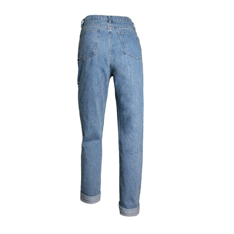 

2021 Women'S Summer Street New High Waist Loose Rivet Hollow Metal Corns Jeans