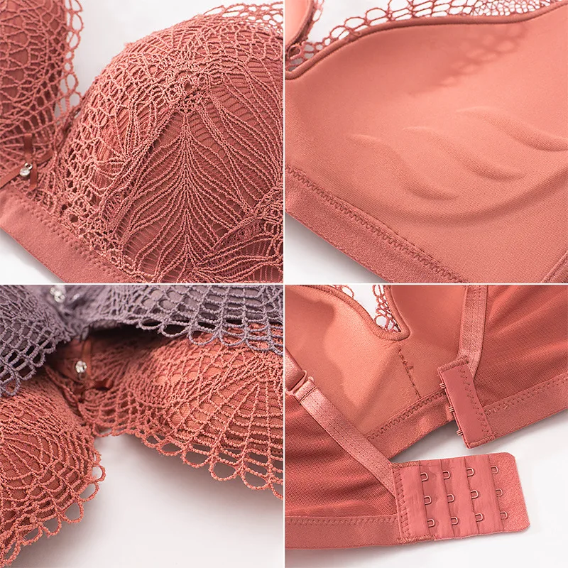 Roseheart женский модный красный фиолетовый комплект нижнего белья пуш ап