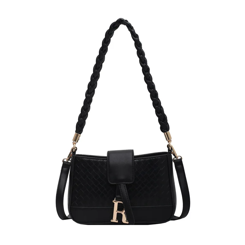 

Small fashion new Korean fashion ladies shoulder armpit bag net red Joker woven messenger bag