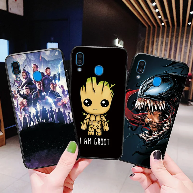 Чехол для телефона для samsung Galaxy A10 A20E A30 A40 A60 чехол бампер для samsung A50 A70 черный чехол ТПУ чехол A30S A50S A70S A2 ядро