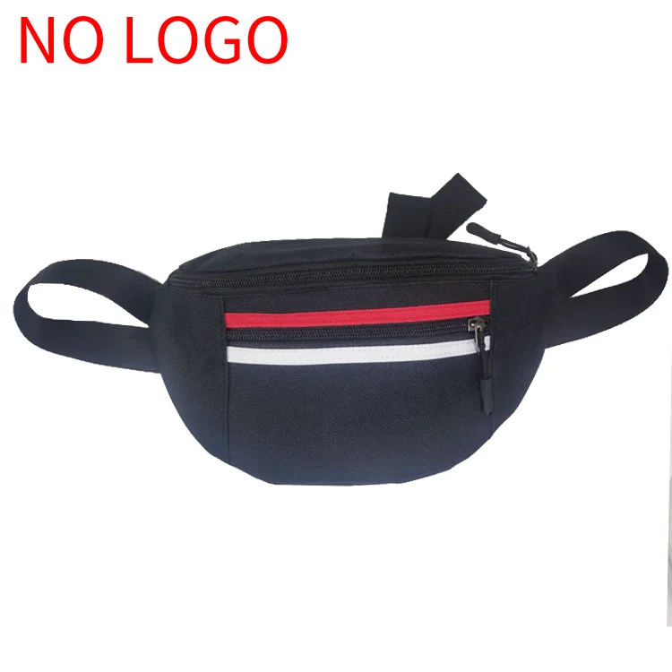 Black without logo Модная Большая вместительная поясная сумка, Женская вместительная черная поясная сумка, Женская нейлоновая белая красная большая сумка для мобильного телефона, нагрудный ремень, сумки 178 - Цвет: Black without logo