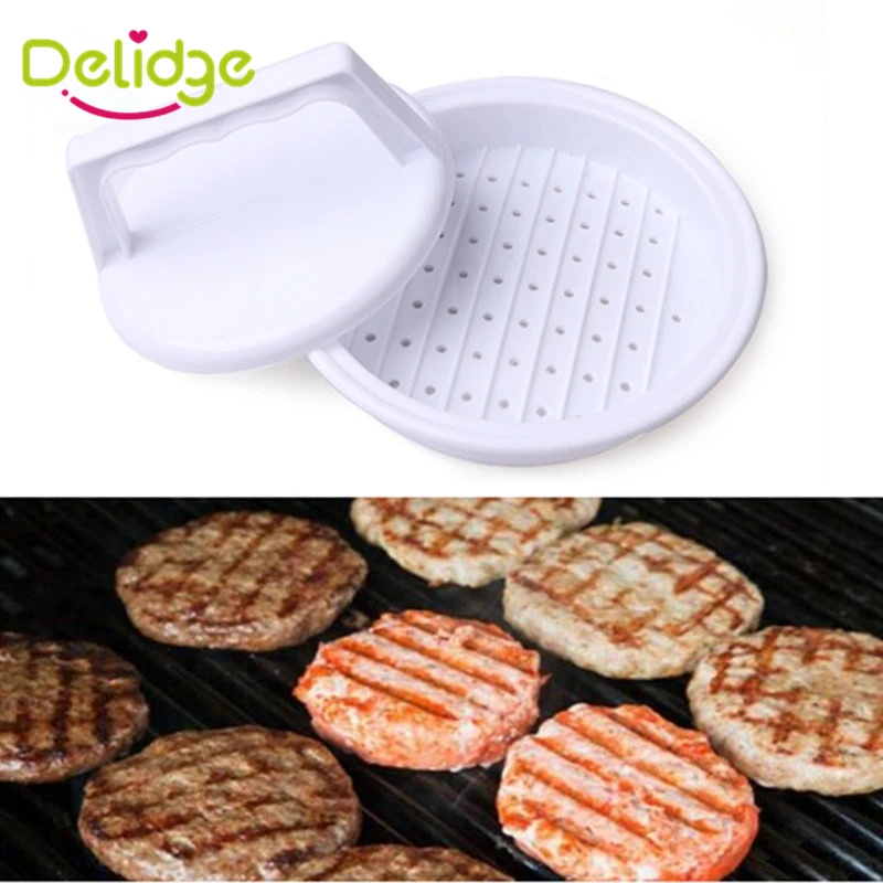 1 Set Hamburger Meat Press Patty Mould Grill Beef Burger Maker Mold DIY Food-Grade Plastic Kitchen BBQ Tool Sell like hot cakes | Дом и сад