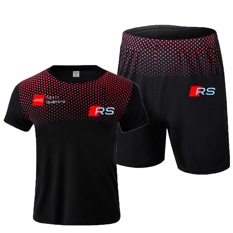 

Summer New Short-Sleeved T-Shirt Two-Piece Set, Fitness Clothes, Leisure Running Sportswear Men'S Wear