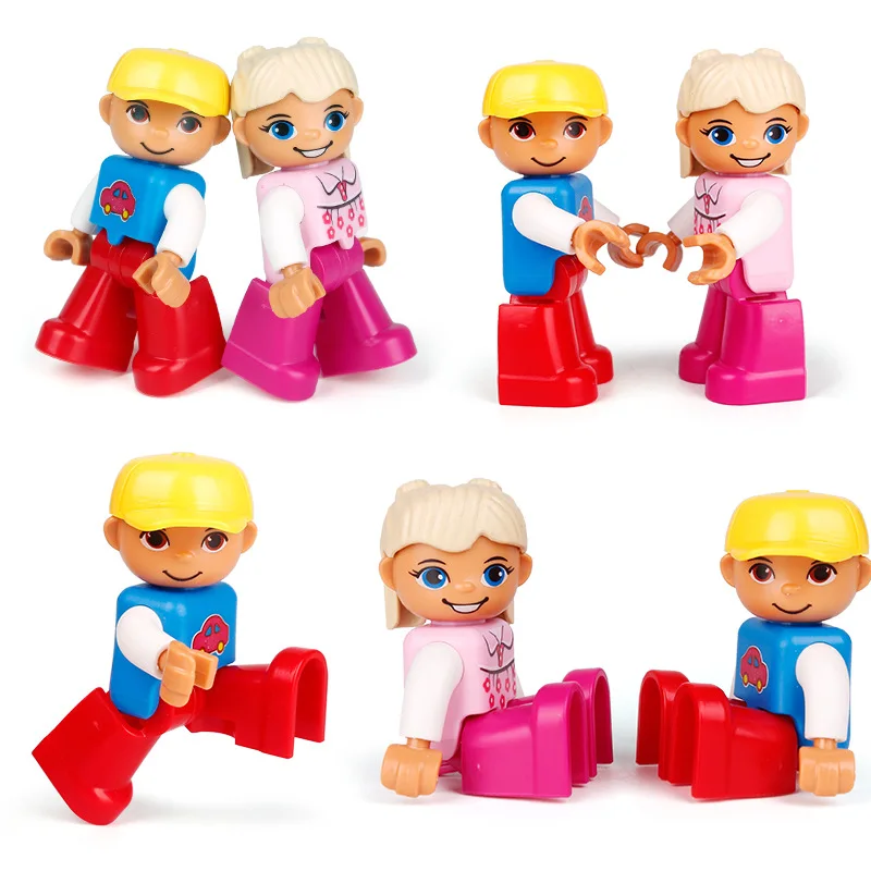 

With Brick Big Building Blocks Action Figures Family Police Dady Mommy Assembled Accessories Bulk Compatible Education Toys