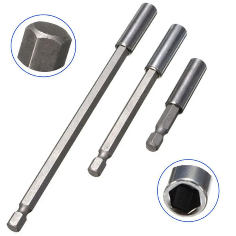 

Brand New 3 Pcs Magnetic Bit Extensions Set Screwdriver Extension Holder 60mm 100mm 150mm