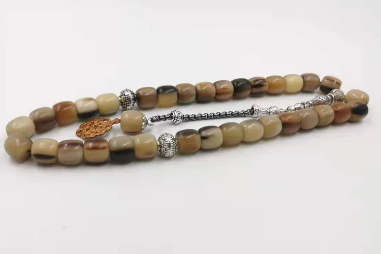 Натуральный бык рога Tasbih мужские 33 Молитвенные Четки из бусин мусульманские четки со специальным цветом Tarbizon