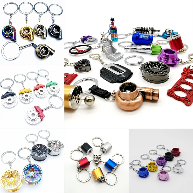 Купи CX Creative gift car metal keychain turbo hub pendant brake disc piston Key Chain Pendant Keychain for car за 89 рублей в магазине AliExpress