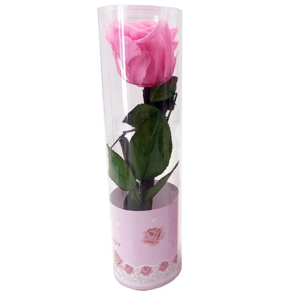 

Романтический консервированный вечный цветок розы длинный стебель в коробке подарок ко Дню Святого Валентина