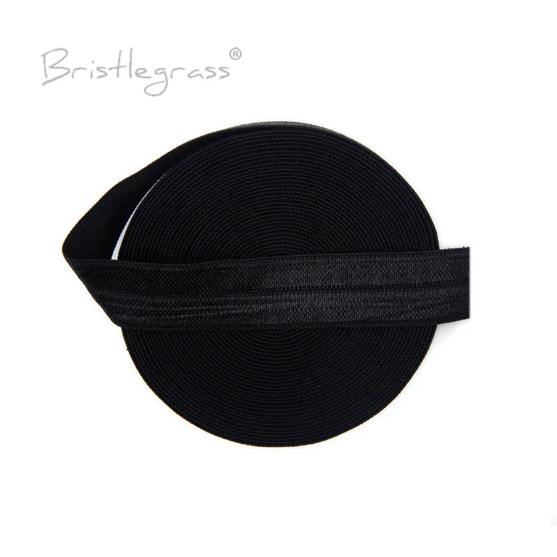 BRISTLEGRASS 5 двор 5/8 &quot15 мм черный Твердые враг внахлест резинки спандекс сатиновая