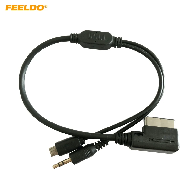 

FEELDO Car Audio Music AMI/MDI/MMI Interface To 3.5mm Male Micro USB AUX Cable For Audi S5/Q5/Q7/A4L/A3 Volkswagen Wire Adapter