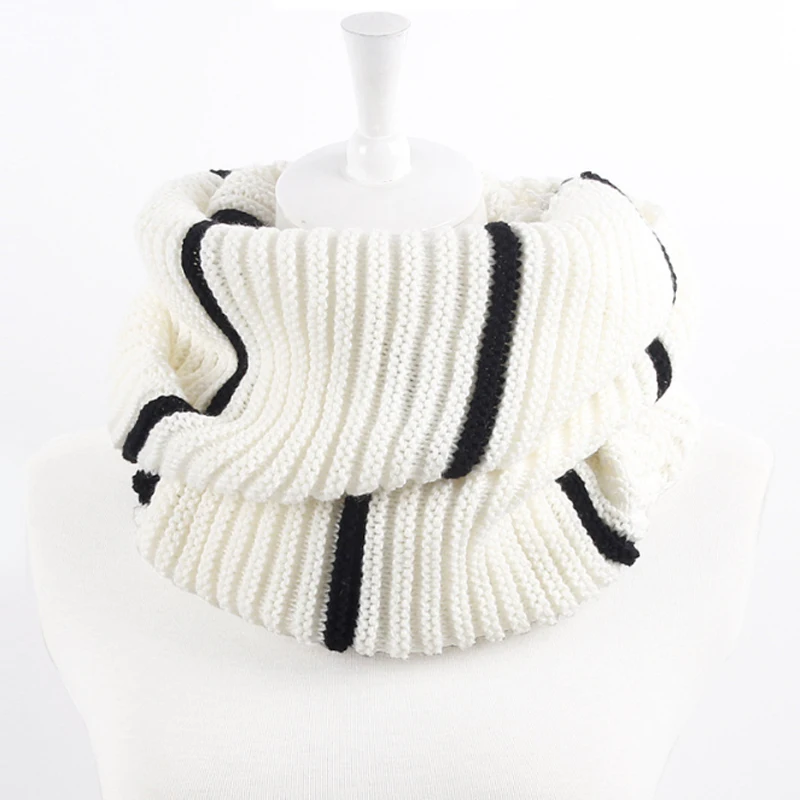 

Solid Knitted Winter Women Infinity Scarf Collar Warm Long Femme Snood Shawl Neck Wraps Neckerchief Ring Muffler For Ladies