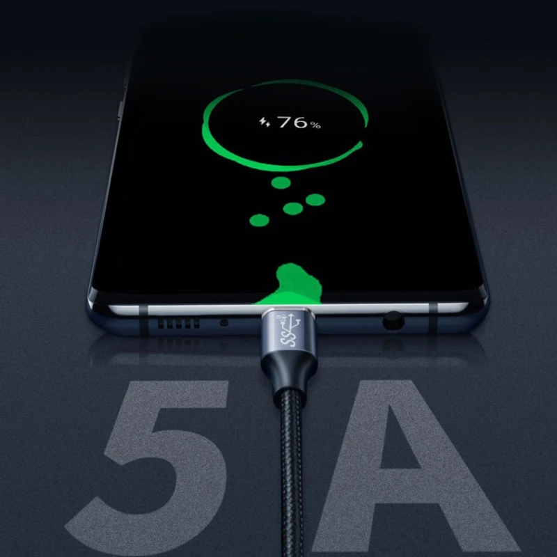 Удлинительный кабель USB C видеокабель 90 градусов Gen 2 100W USB-C 3 1 штекер на 4K гнездо