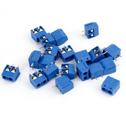 

10pcs/set 2 Pin 5.08mm Pitch Blue Screw Terminal Connector practical Blue Connect Terminal Block Terminal Connector new