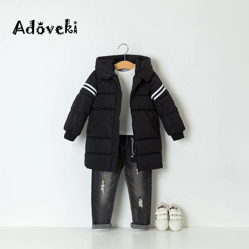 Adoveki/Новинка года; зимняя детская куртка-пуховик 90%; пальто для маленьких девочек; теплая зимняя куртка высокого качества с капюшоном для детей От 2 до 8 лет